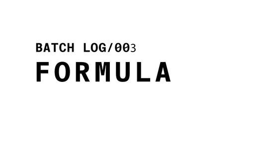 BATCH LOG/003 FORMULA