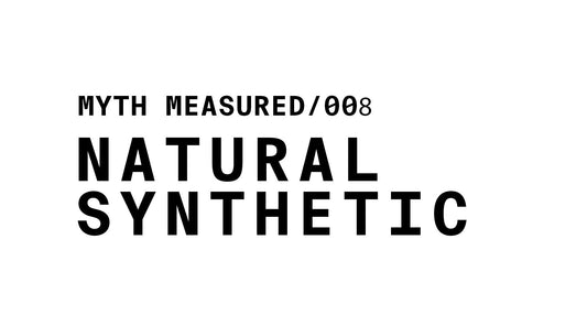 GRAPHIC TEXT SAYING MYTH MEASURED/008 NATURAL SYNTHETIC