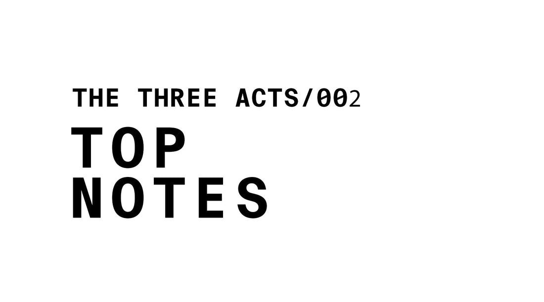 text reads the three acts/002 top notes