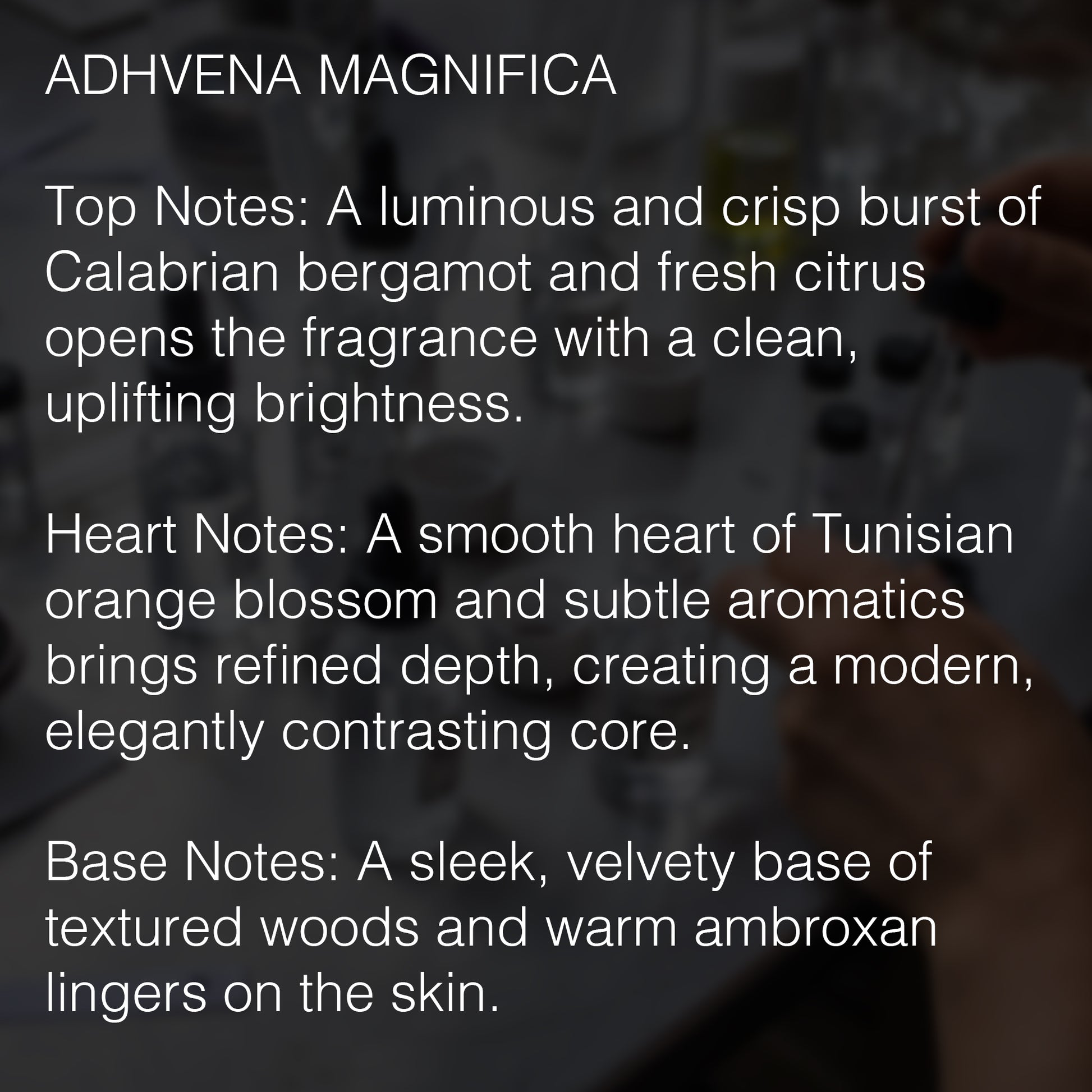 ADHVENA MAGNIFICA EXTRAIT DE PARFUM DESCRIPTION