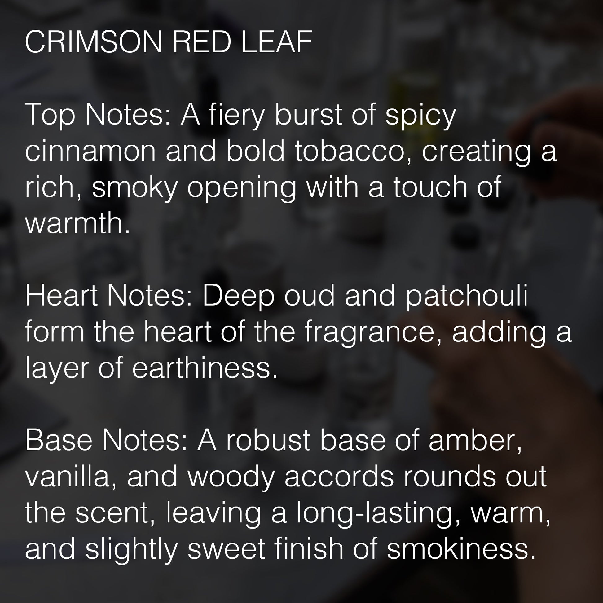 red tobacco intense notes Mancera Paris setting the stage for an unforgettable middle that features enchanting jasmine and rich patchouli Mancera Intense Red Tobacco
